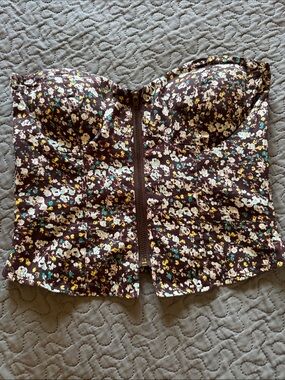 Crop top corset strapless